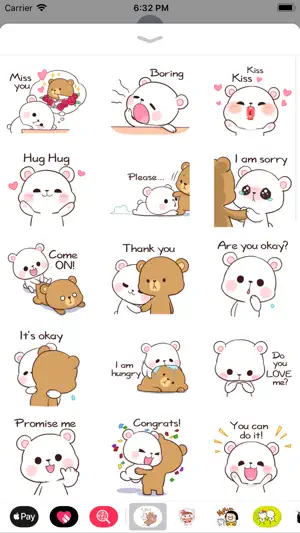 Bear Couple Love Cute Sticker