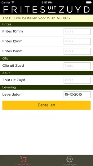 Frites uit Zuyd Bestel app
